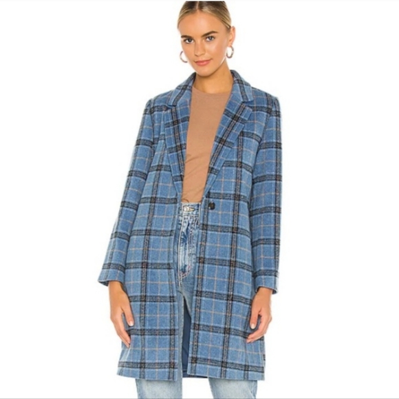 💕EUC Cupcakes and Cashmere Robyn Muted Tartan Plaid Button Overcoat, Medium - Picture 1 of 14